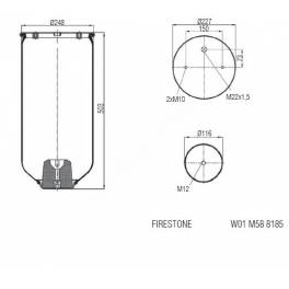 Пневморессора без стакана