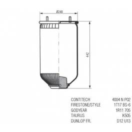 Пневморессора без стакана SAF
